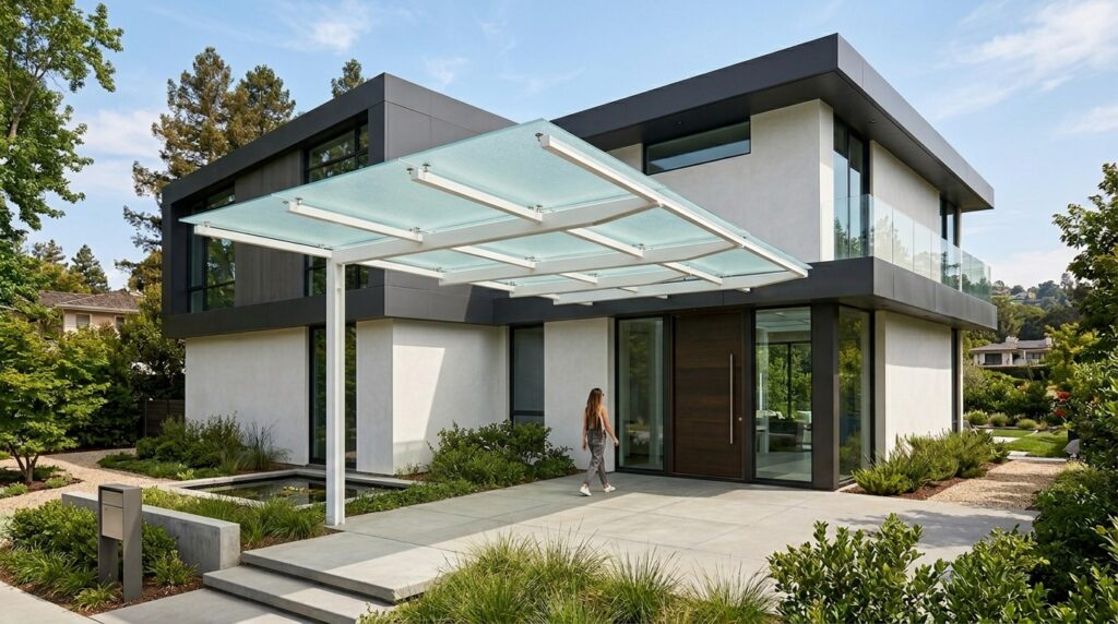 modern house with glass canopy 202606152030