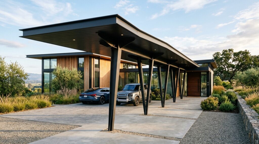 modern house with steel pillars 202606160917