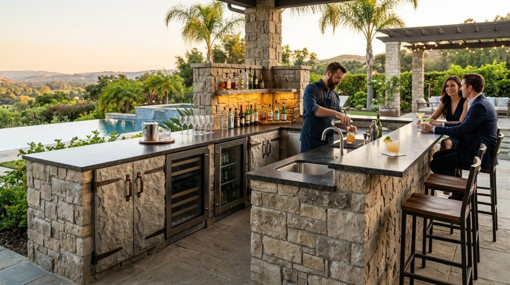 modern outdoor bar stone doors 202606100924