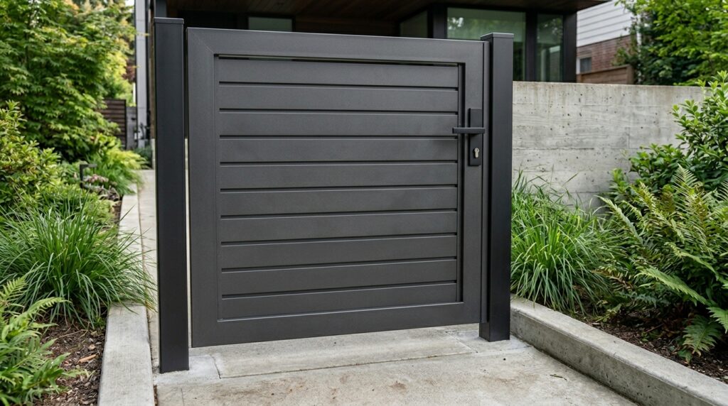 modern pedestrian privacy gate 202606121106