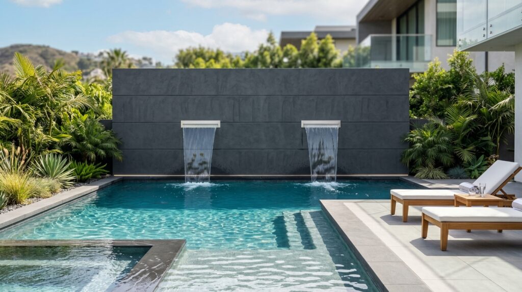 modern swimming pool waterfalls 202606110423