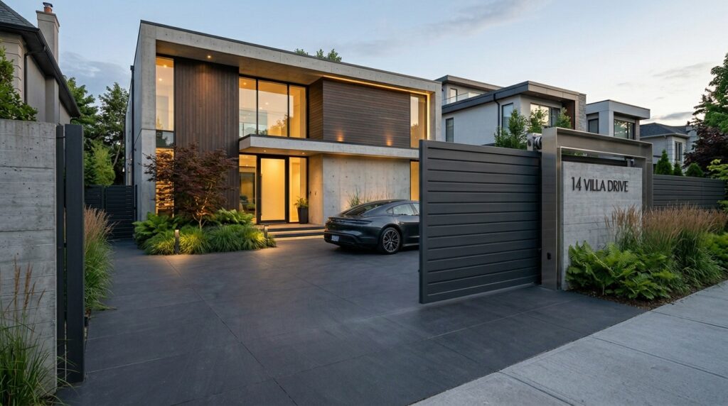 modern villa privacy gate opens 202606120419