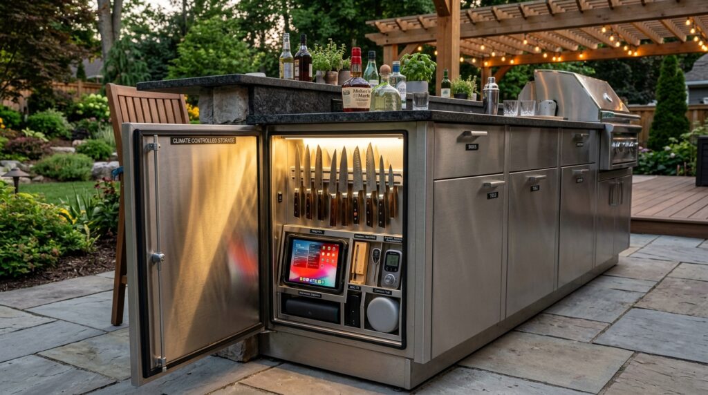 outdoor bar island with knives 202606181655