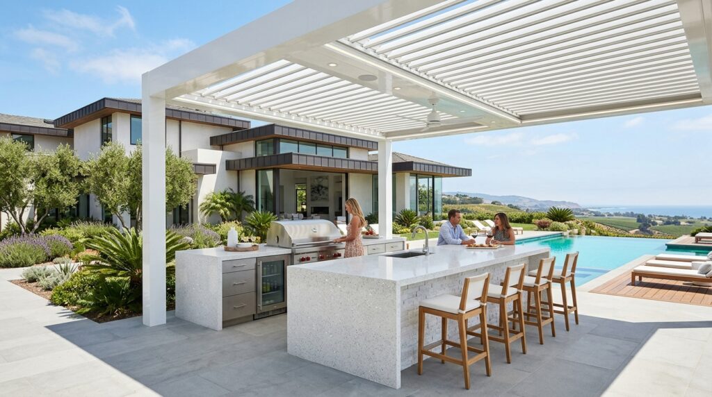 outdoor kitchen island pavilion 202606181038