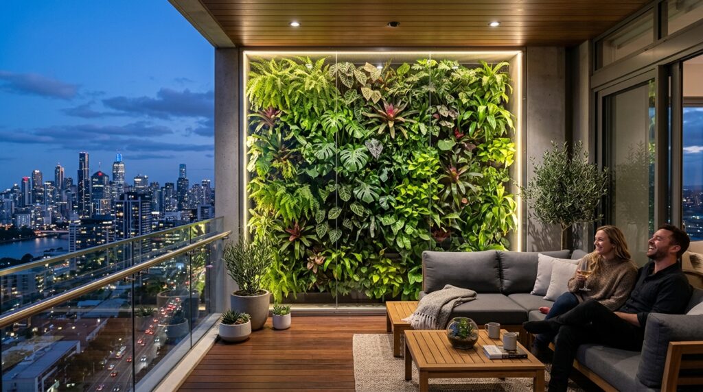 penthouse balcony with fern wall 202606071725