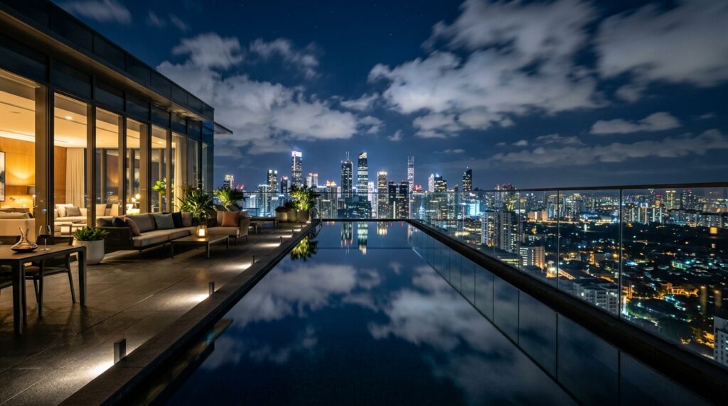 penthouse water sheet reflects s… 202606081325