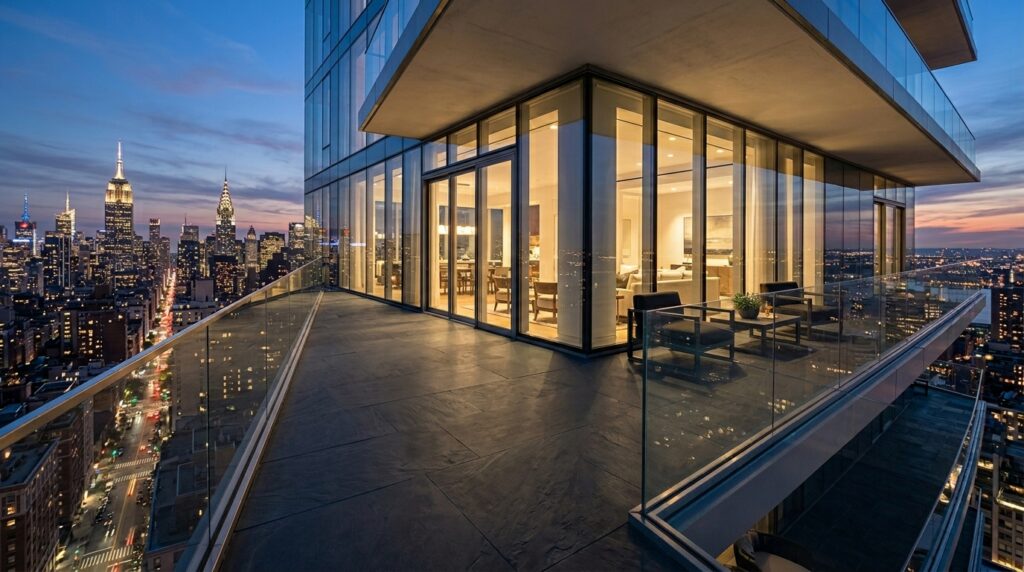 Cantilevered Balconies Wrapping Around Architectural Masterpieces penthouse with cantilevered balcony 202606132109