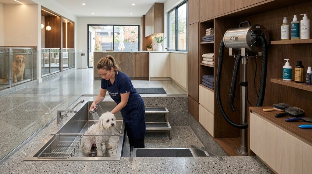 pet suite with grooming tub 202606131120