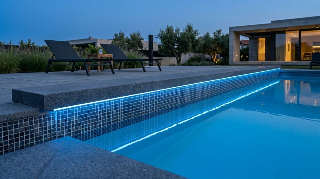 pool deck with blue light 202606110402