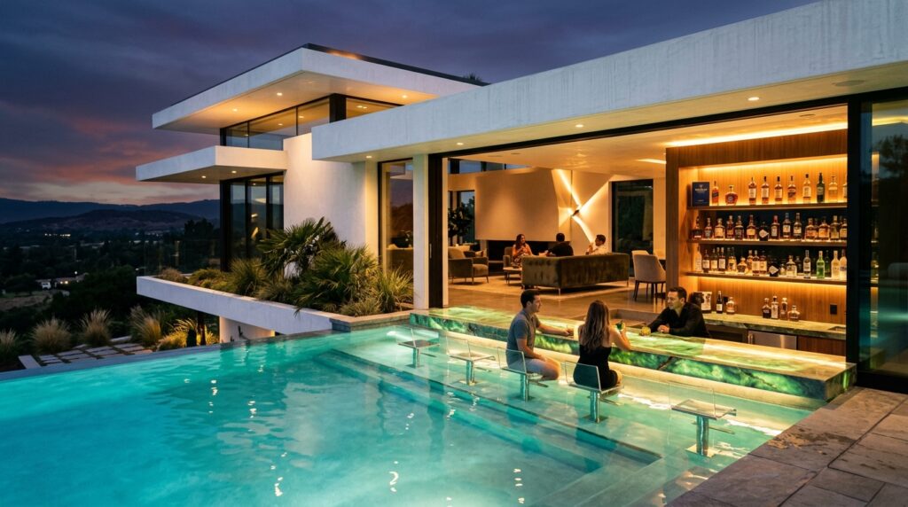 pool house wet bar dusk 202606132008