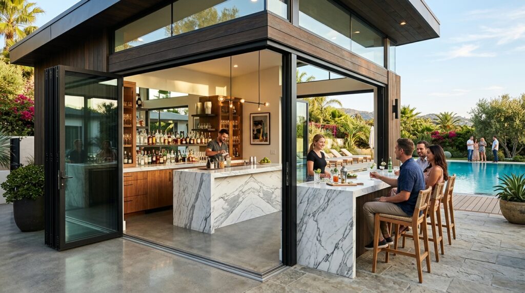 pool house with bar waterfall 202606141202