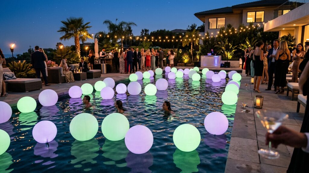 pool party with glowing globes 202606110401
