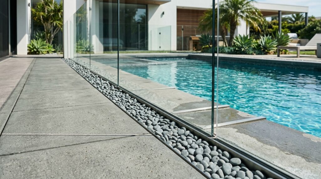 pool transition line grey pebbles 202606081218