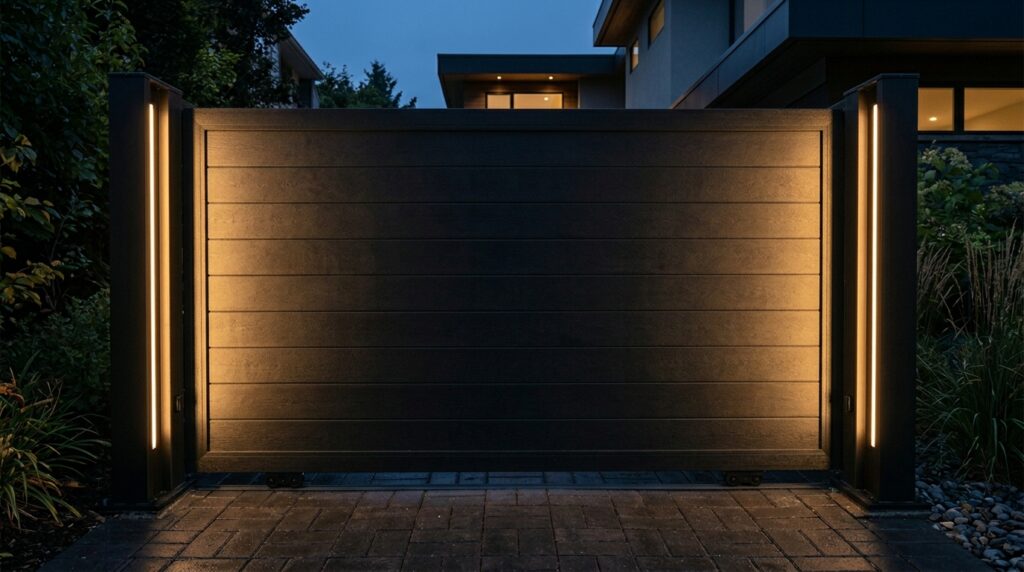 privacy gate with led lighting 202606121104
