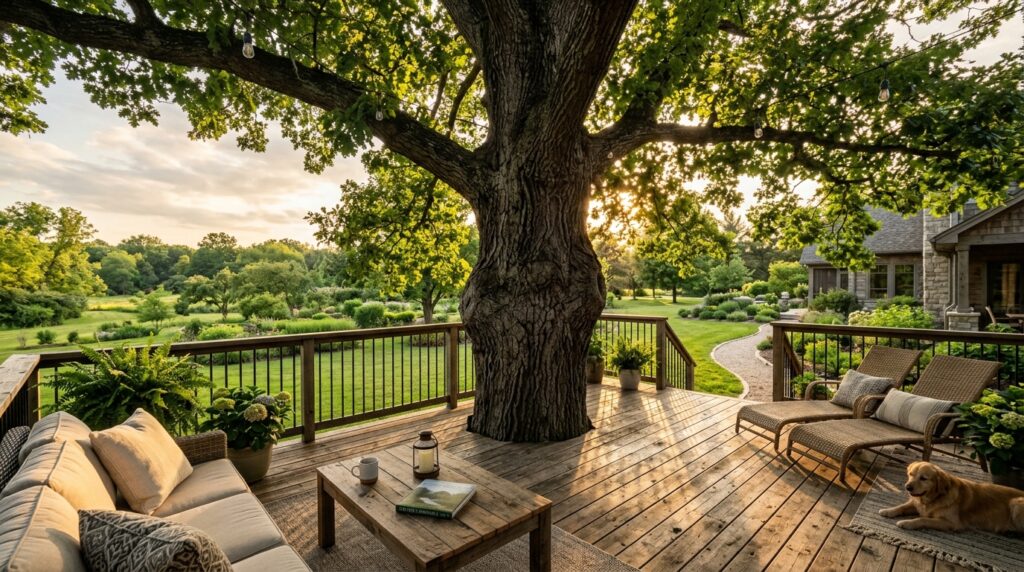 Raised Sun Decks Positioned Perfectly for Golden Hour Views raised sun deck around oak 202606141838