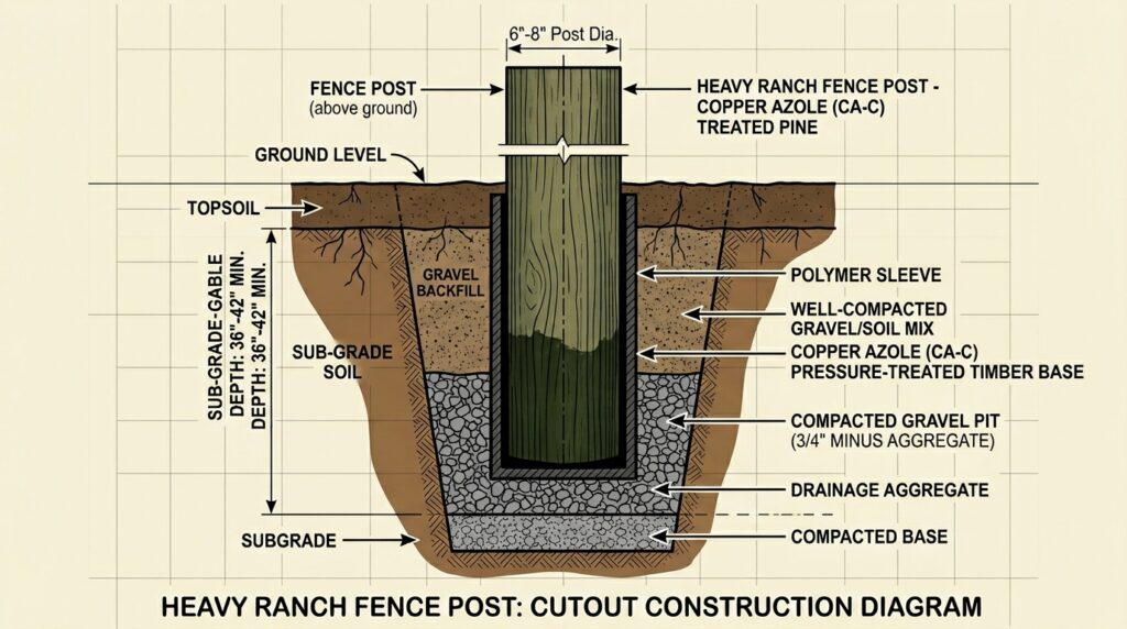 ranch fence post construction di… 202606120357