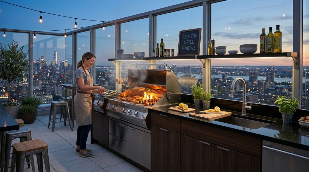 rooftop kitchen with grill sink 202606051135