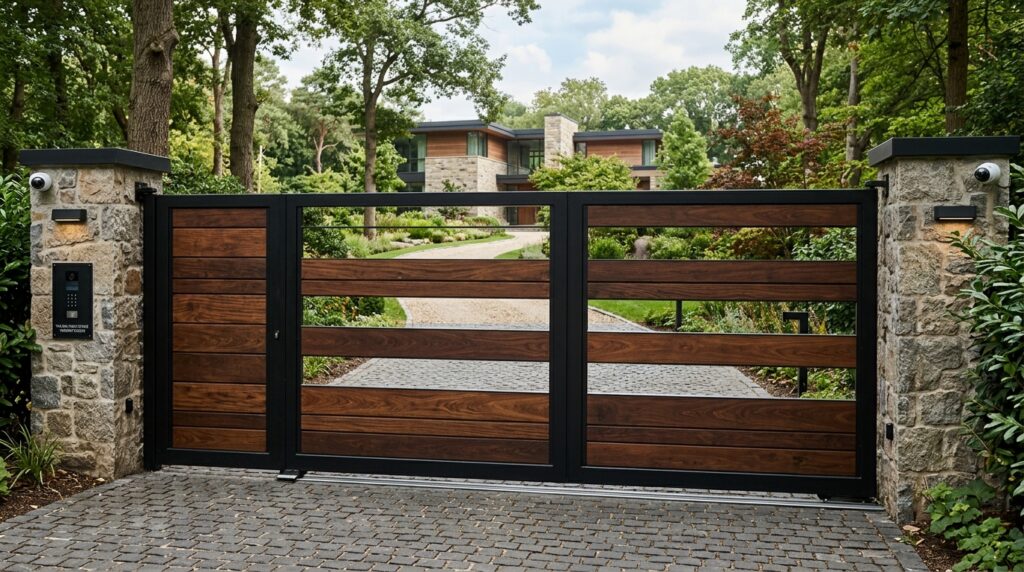 security gate with aluminum ipe 202606121106