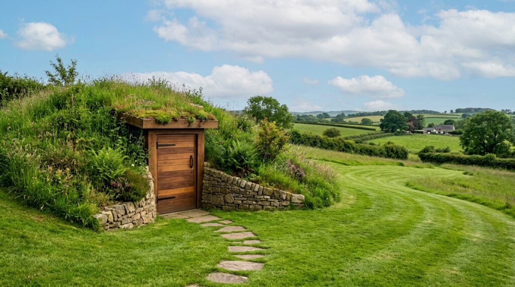 Hidden Utility Shed Layouts That Camouflage into Your Landscaping shed built into hillside 202606131129
