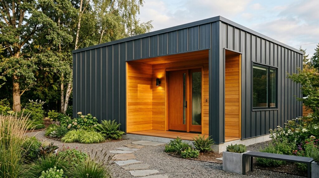 sleek outbuilding wrapped zinc p… 202606131150