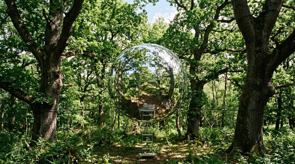 spherical capsule suspended betw… 202606131033