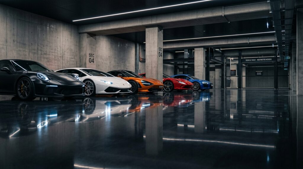 sports cars reflected on floor 202606081424