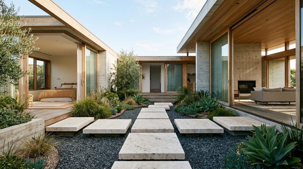 steps over gravel atrium 202606130742