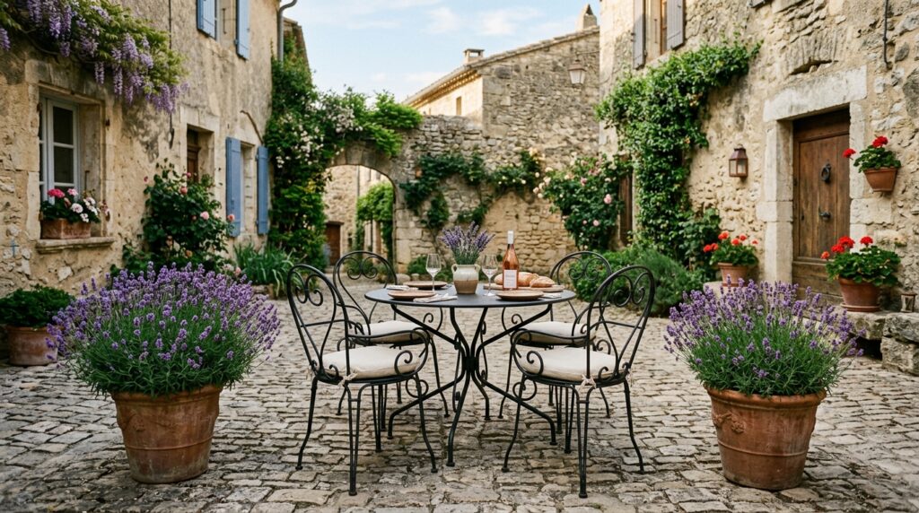 stone courtyard with table chairs 202606051230