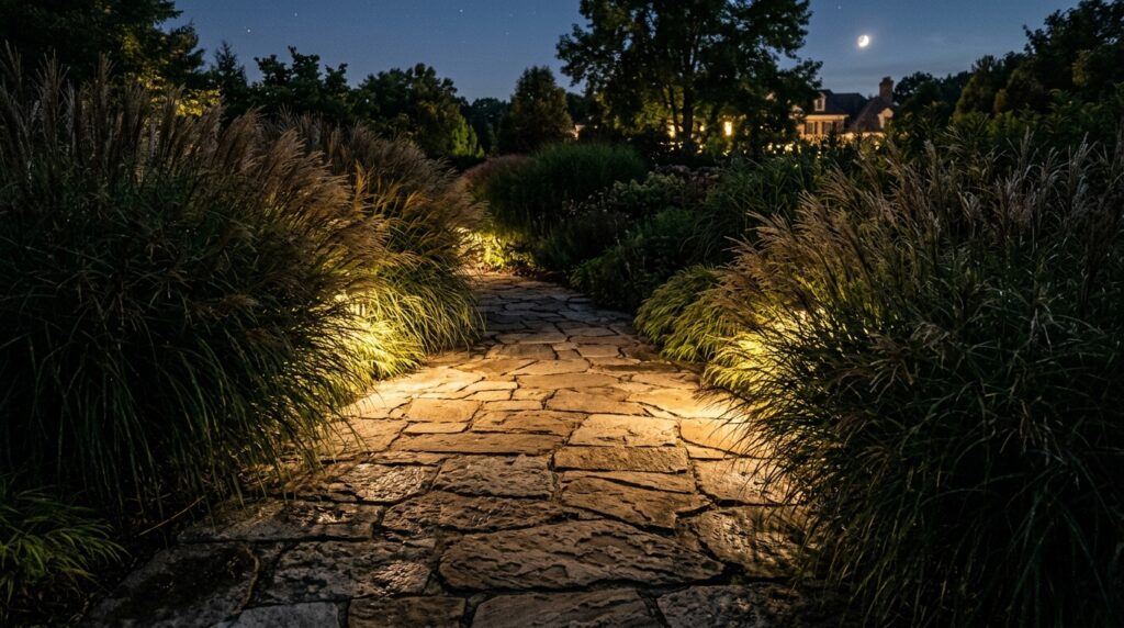 stone path through ornamental gr… 202606141238