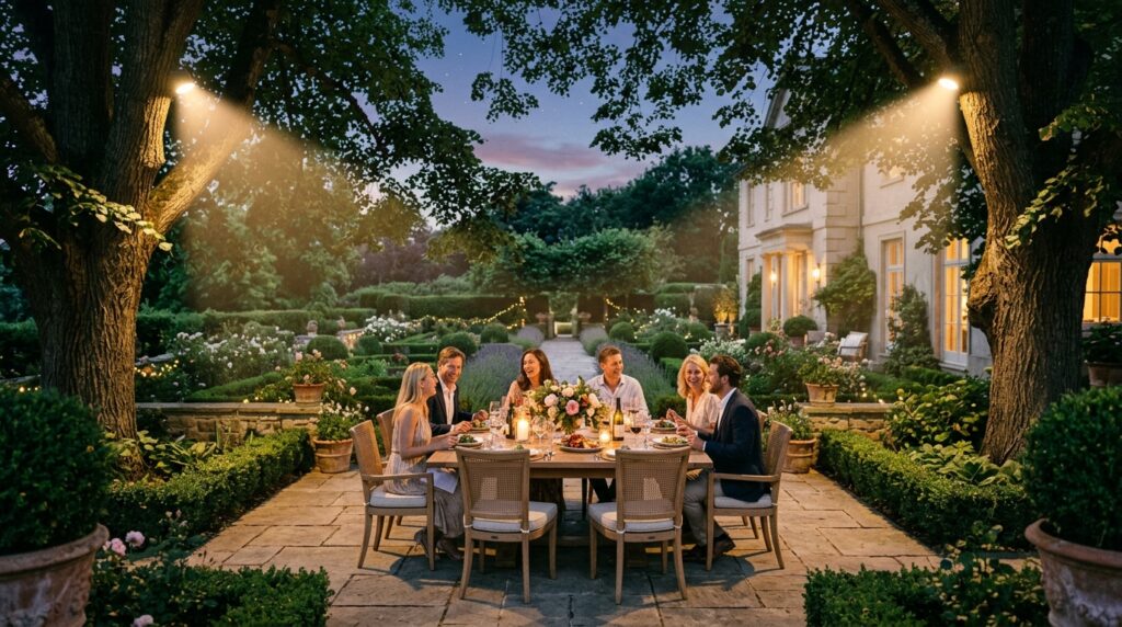 stone terrace dining table gardens 202606101340