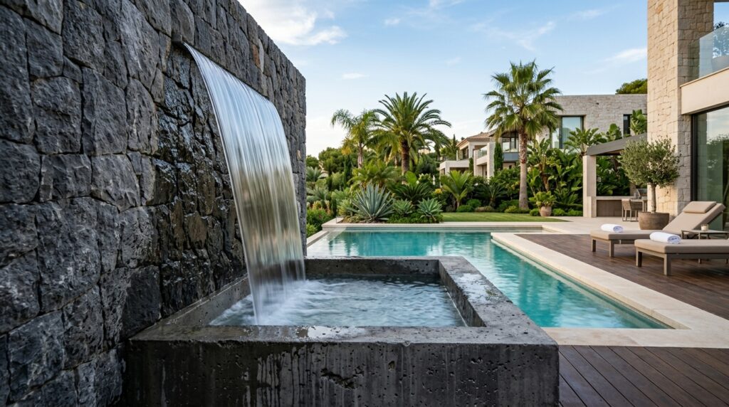 stone wall water feature concret… 202606081215