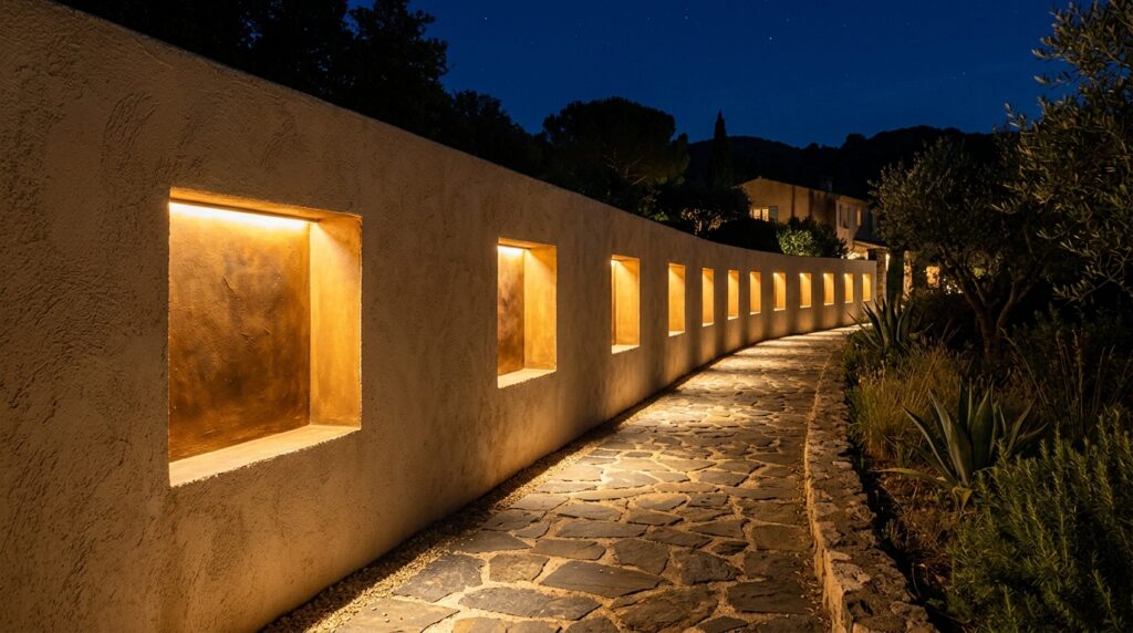 stucco wall with recesses 202606121011