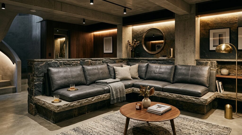 Luxury Subterranean Wine Caves and Private Tasting Vaults subterranean lounge corner stone… 202606072246