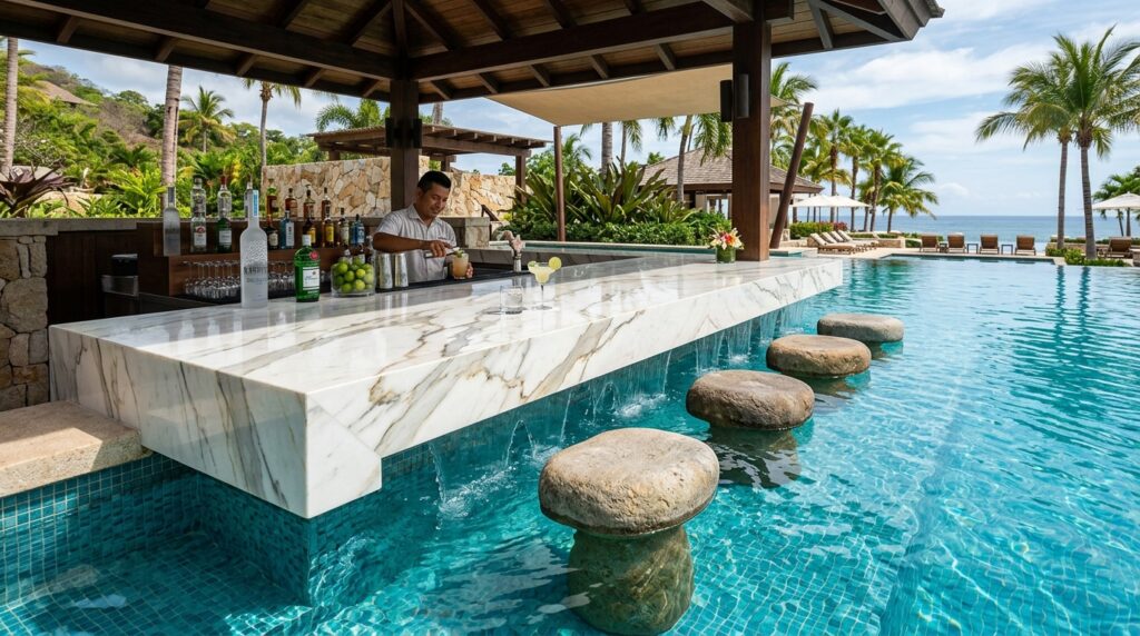sunken pool pavilion swim up bar 202606161451
