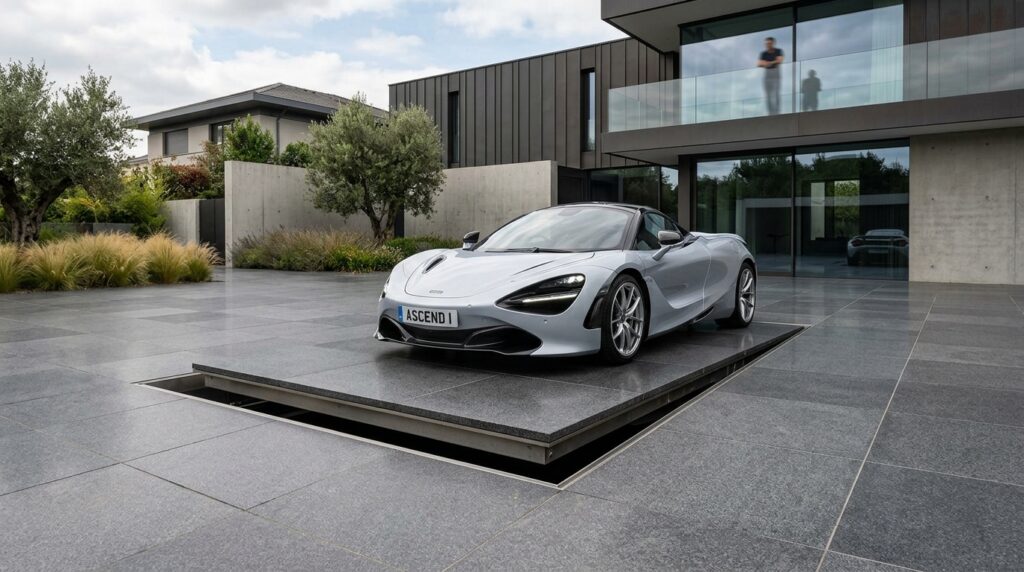 supercar emerges from courtyard 202606081753