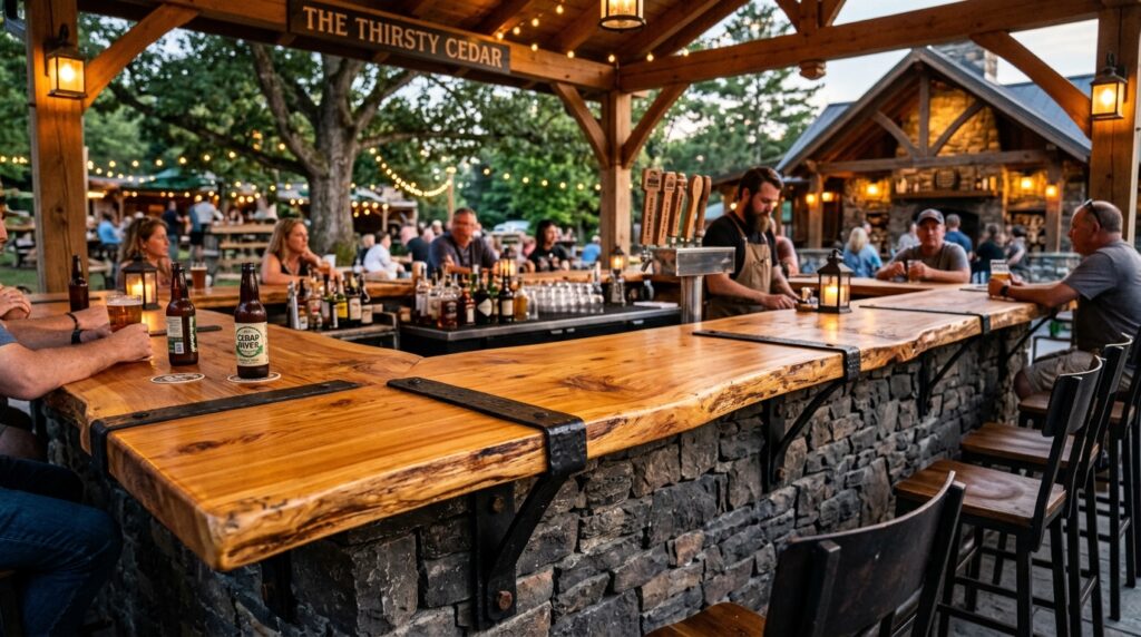tavern bar with live edge counter 202606171935