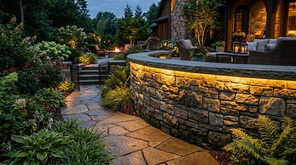 terrace path with led lights 202606102342