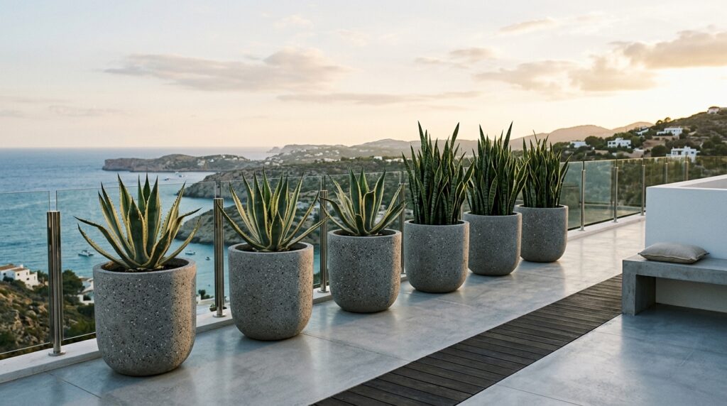 terrace with grey pots 202606071725