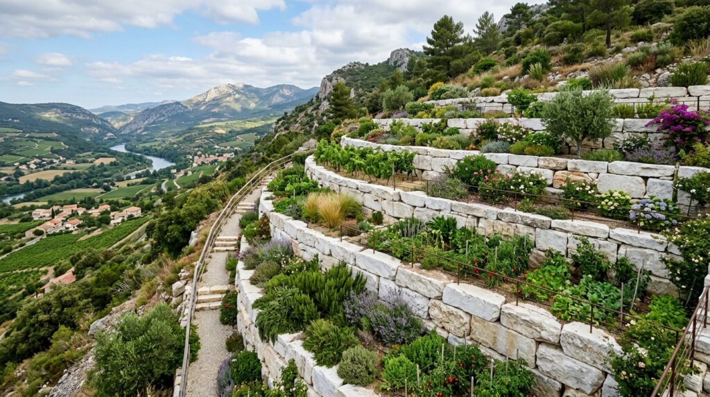 Architectural Frontyard Manifestos for Uncompromising Curb Appeal terraced hillside with quartzite… 202606081928