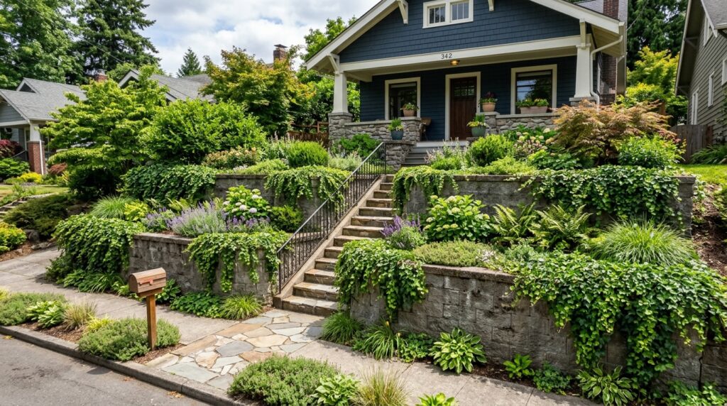 terraced yard with concrete walls 202606042234