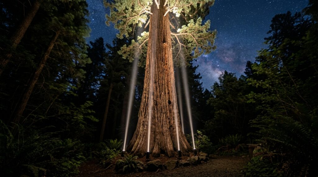 tree with light columns 202606111024