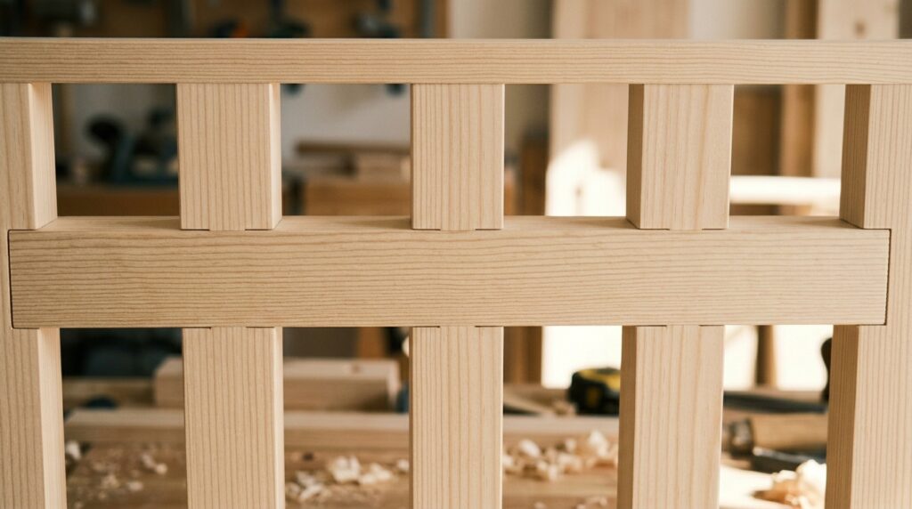 wood pickets through slots 202606111241