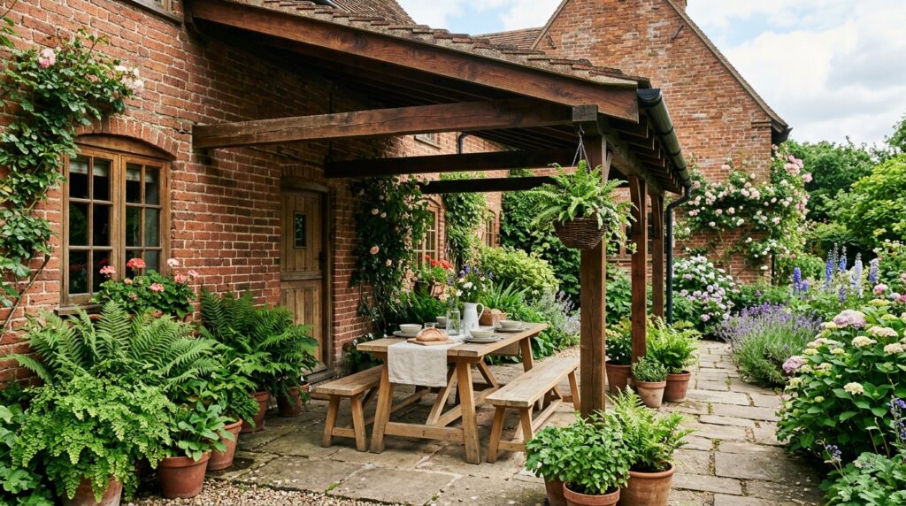 Creative Covered Patio Ideas for Year-Round Outdoor Living wooden roof attached to house 202606071414