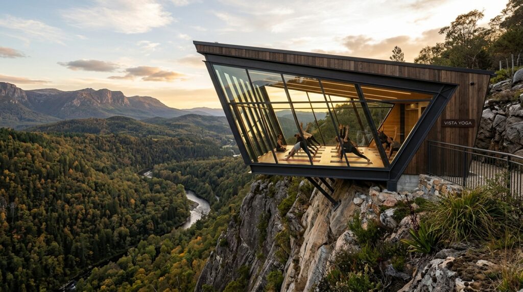 yoga studio on steep cliff 202606131106